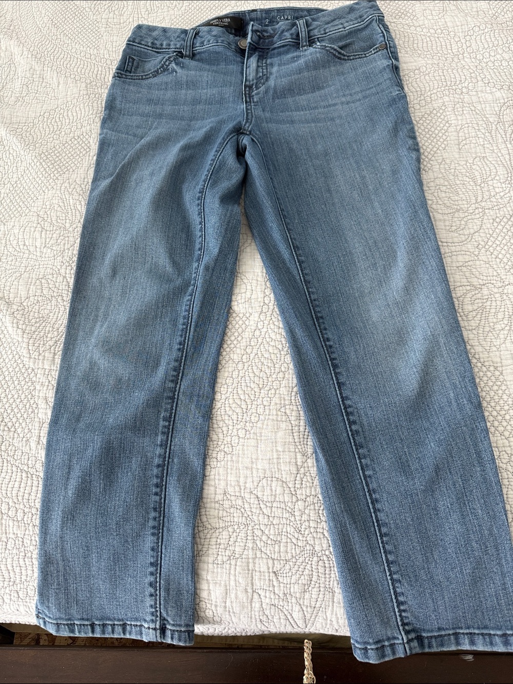 Simply Vera Vera Wang Straight-Leg Jeans in Light Blue Wash